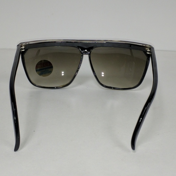 NWT True Vintage 90's Acetate Lady High Fashion Sunglasses (Black/C.Orange) - Picture 3 of 4